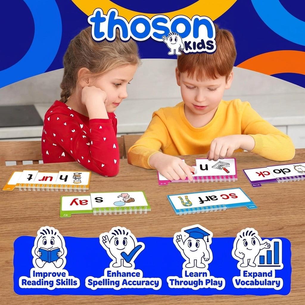 Phonics Flip Books for Early Readers – Thoson Lingo, 40 Read