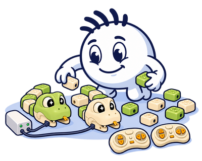 Mascot scattering the Clash blocks