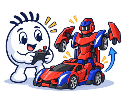 SpiderRacer car transforming into a robot